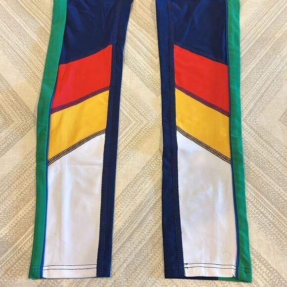 Beach Riot Women’s Blue with Colorblock High Waisted Leggings - Size XS - Picture 4 of 7